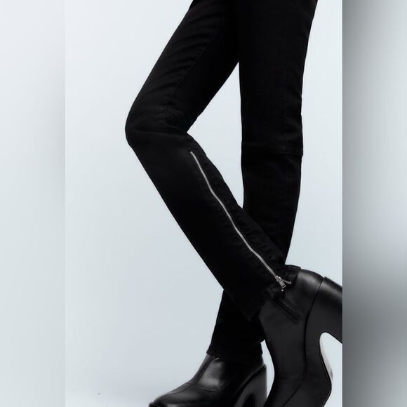 Zara Black Jumpsuit Zippers New - Picture 4 of 11